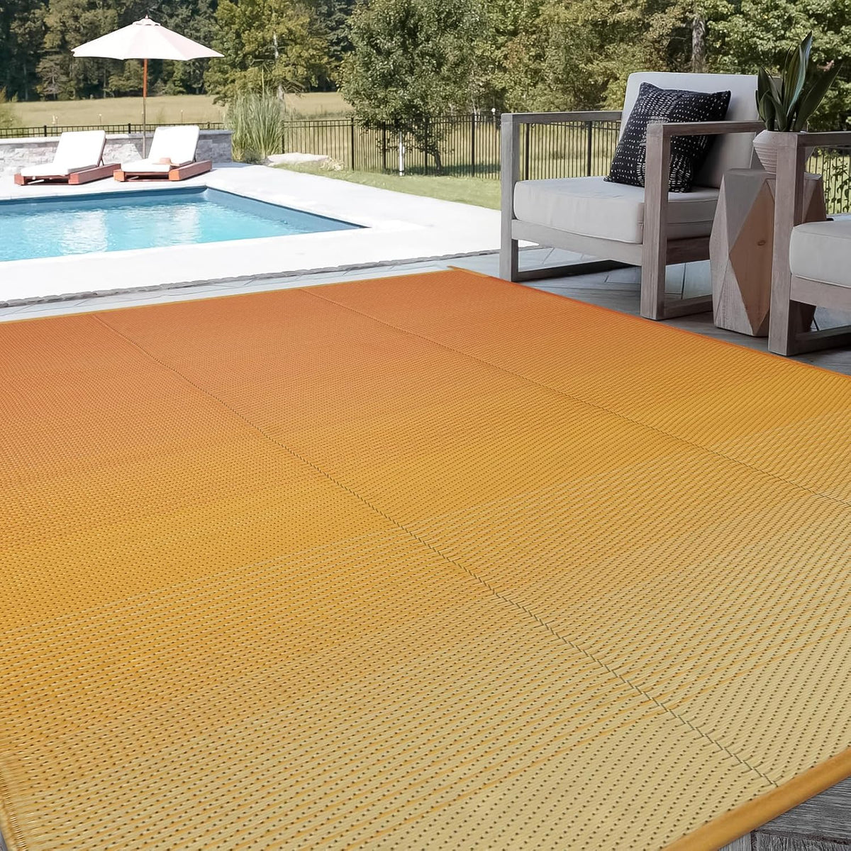 Waterproof RV Outdoor Rugs for Camping 8x10,Reversible Plastic Rug